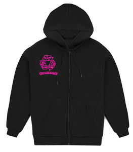 Embroidered “In That Mode” Artisan Alpaca Zip Up Hoodie