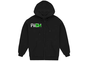 Embroidered “Reflective Risk” Artisan Alpaca Zip up Hoodie