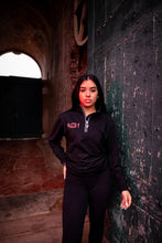 Load image into Gallery viewer, Embroidered Risk Quarter Zip Profit Sweat Suit

