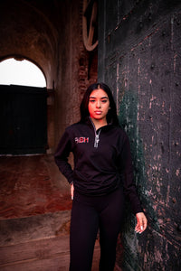 Embroidered Risk Quarter Zip Profit Sweat Suit